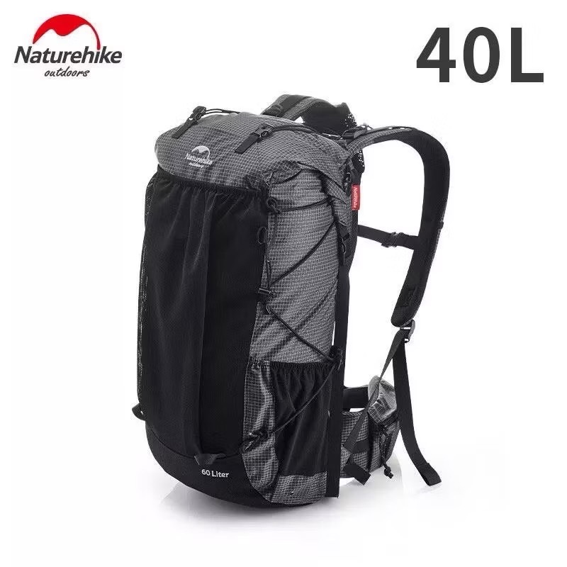 Naturehike Rock Bag 40/60L+5L Ultralight 420D Nylon Waterproof Climbing Backpack Sports Bag Outdoor Hiking NH19BP095 B