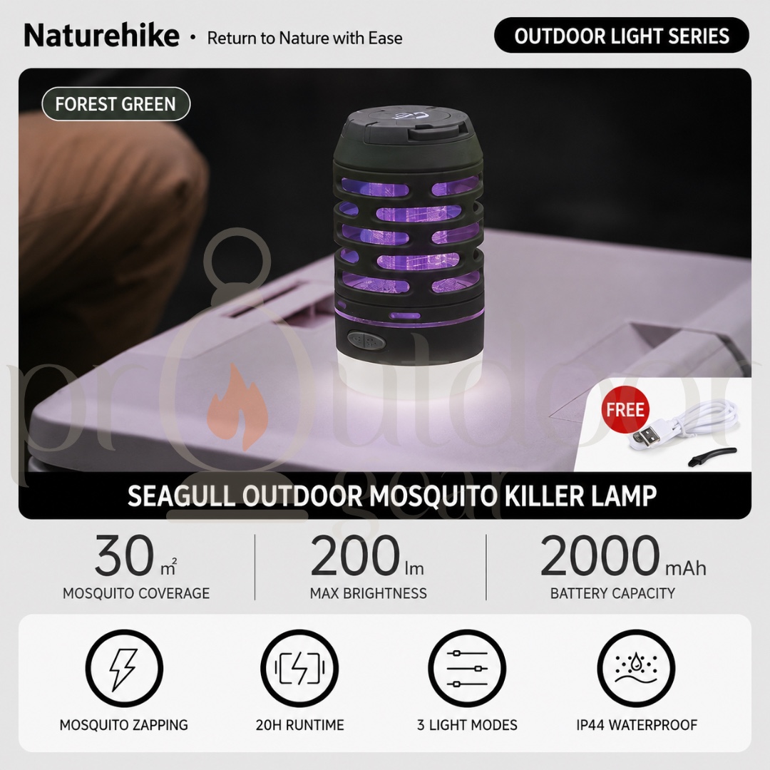 NATUREHIKE NH22ZM005 Seagull Camping Mosquito Killing Lamp Outdoor Camping Tent Atmosphere Lighting