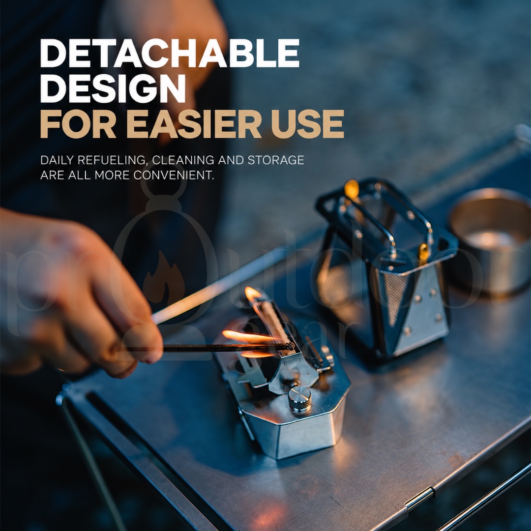 GOOUT SPRINGHILL Mini Viewing Flame Oil Lamp Stove Stainless Steel Camping Lantern Outdoor Kerosene Lamp