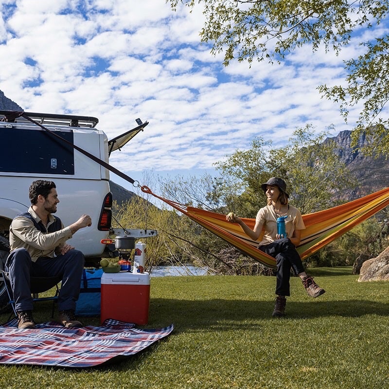 MOBI GARDEN NXLQU71001 Outdoor Hammock Portable Lightweight Camping Swing Thickened Fabric Picnic Beach Hanging Bed