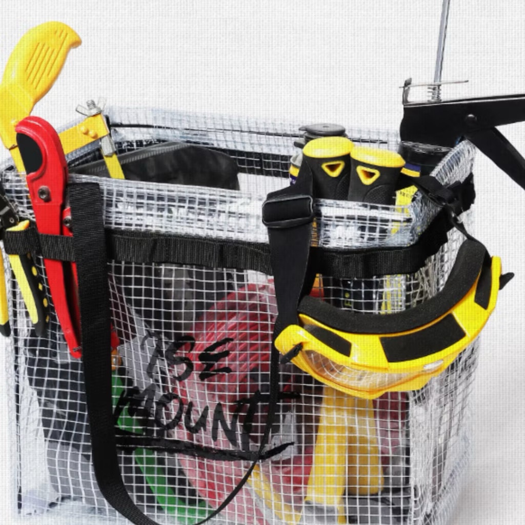 ISE MOUNT Transparent Mesh Organizer Bag Multi-Purpose Storage Pouch