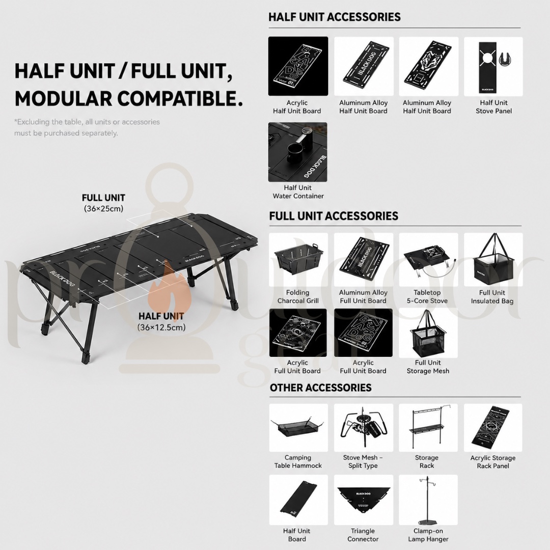 BLACKDOG Baishi Folding Table Camping Table and Chairs Korean IGT Table Aluminum Alloy Outdoor Portable Camping Table