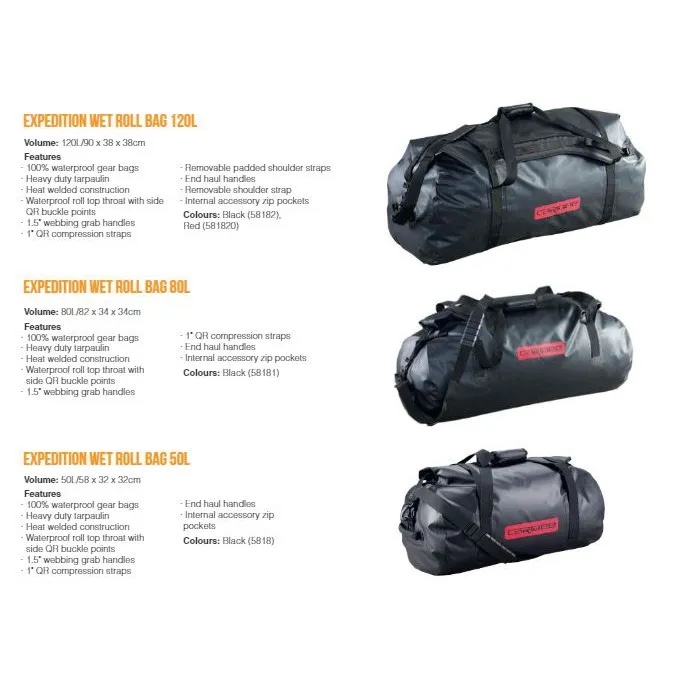 Caribee Expedition Wet Roll Bags 50/80/120ML #CAR58182/CAR58181/CAR5818