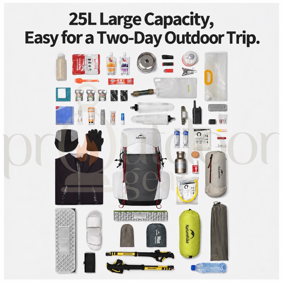 NATUREHIKE HYDROGEN 25L Hiking Backpack Lightweight Breathable Outdoor Trekking Travel Camping Daypack