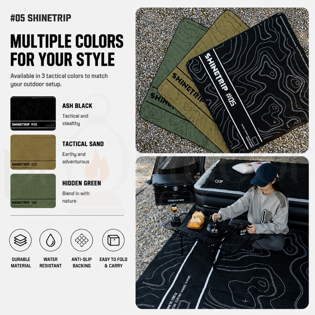 SHINETRIP A536 Outdoor Camping Ultrasonic Picnic Mat Tablecloth Portable Moisture proof Beach Blanket Waterproof Extra Large
