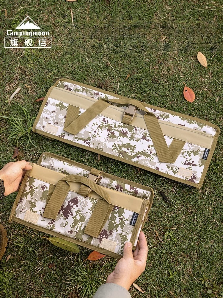 CAMPINGMOON B-150 Bottom Waterproof Outdoor Camping Tent Stakes Hammer Multi-Container Box Camouflage Storage Bag