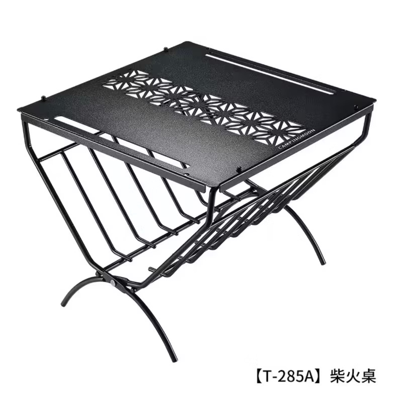 Campingmoon camping canvas firewood bag B-285 outdoor fire partner firewood table iron frame