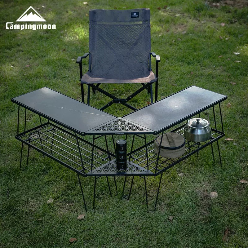 Campingmoon folding net table T-229 camping rack BC camping equipment can overlap multi-purpose table