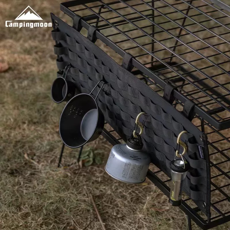Campingmoon folding table tool storage bag PP board reinforcement with charging cable hole chair hanging bag