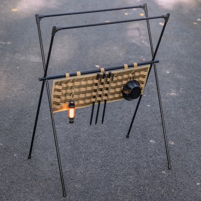 Campingmoon folding table tool storage bag PP board reinforcement with charging cable hole chair hanging bag