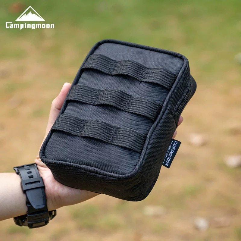 Campingmoon folding table tool storage bag PP board reinforcement with charging cable hole chair hanging bag