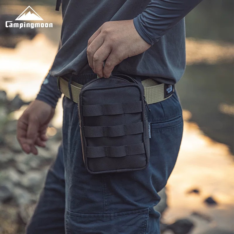 Campingmoon folding table tool storage bag PP board reinforcement with charging cable hole chair hanging bag