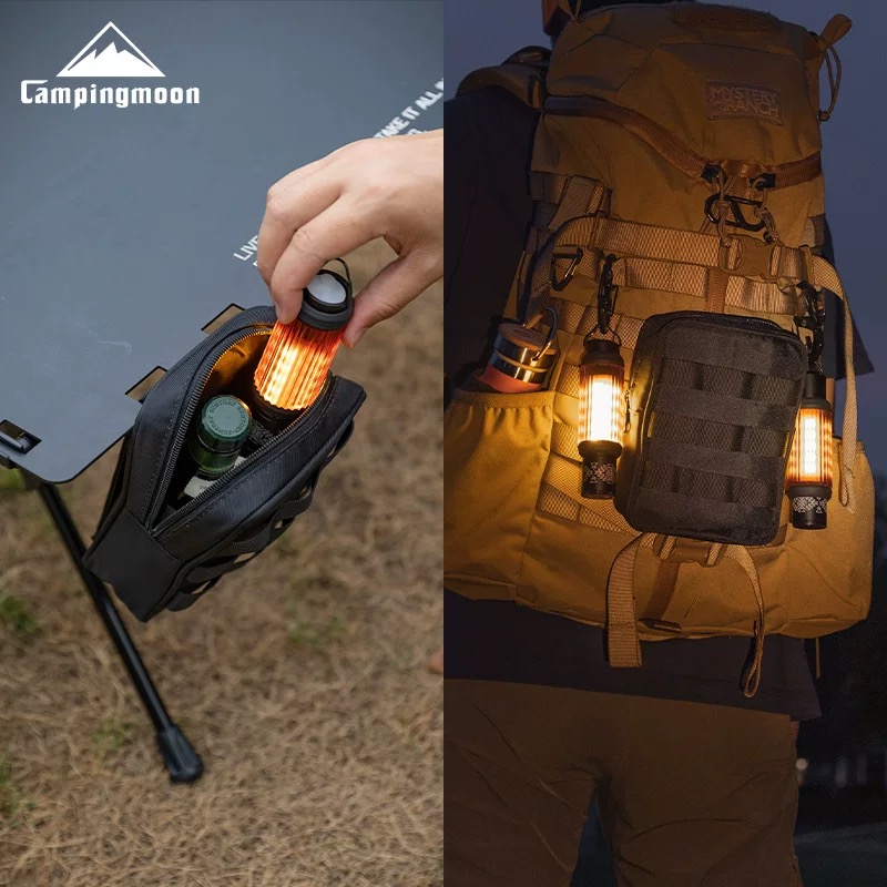 Campingmoon folding table tool storage bag PP board reinforcement with charging cable hole chair hanging bag