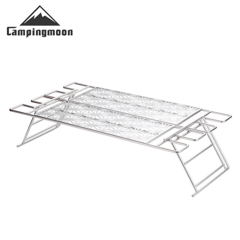 [Campingmoon] MTG-C Stainless Steel Takibi Over fire Camp Grill 19.69x5.12-inch