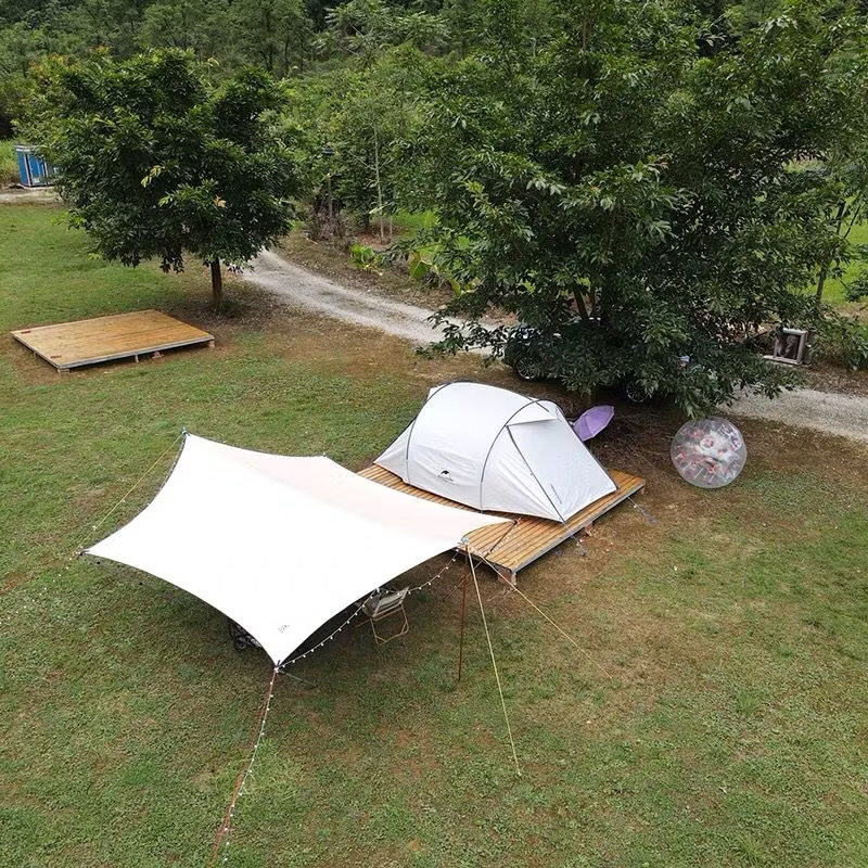 【Aricxi】Hexagonal Butterfly oxford cloth black coating fly sheet anti-ultraviolet shading （not included poles）
