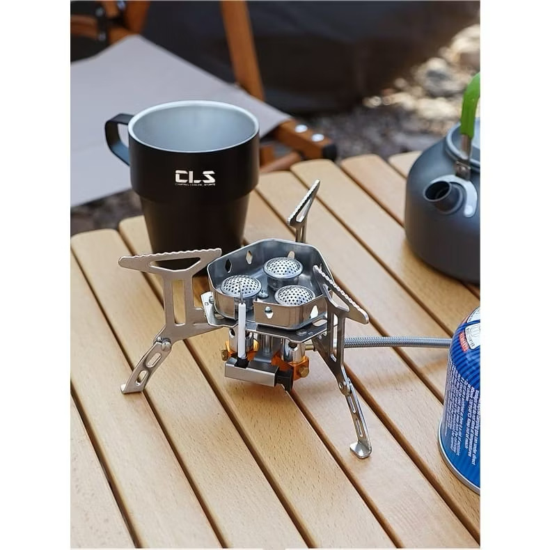 [CLS] BBQ Outdoor Camping Gas Stove Windproof Outdoor Gas Burner Portable 5800W High Power Three Head Stove