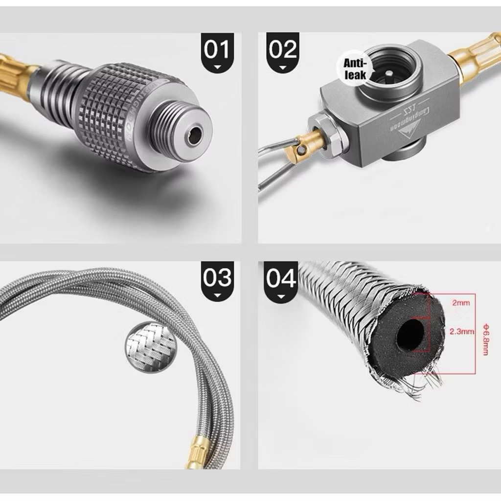 [LUMY] Camping Multi-Function Gas Hose Connector for Z21-25 Screw Type Canister Device