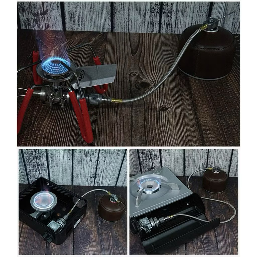 [LUMY] Camping Multi-Function Gas Hose Connector for Z21-25 Screw Type Canister Device