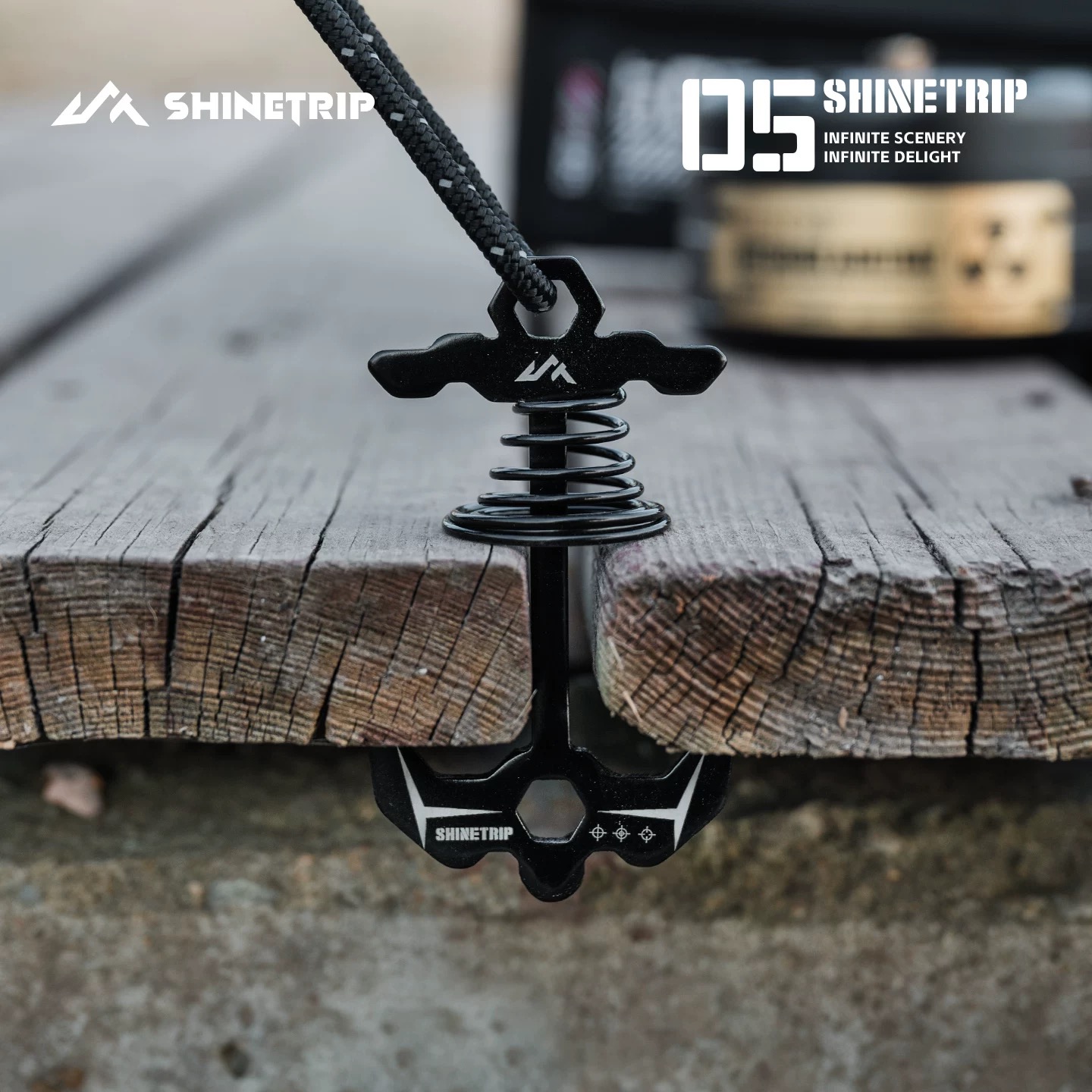 Shinetrip A572 Outdoor Fishbone Tent Peg – Multi-Function Windproof Ground Stake for Tent/Tarp