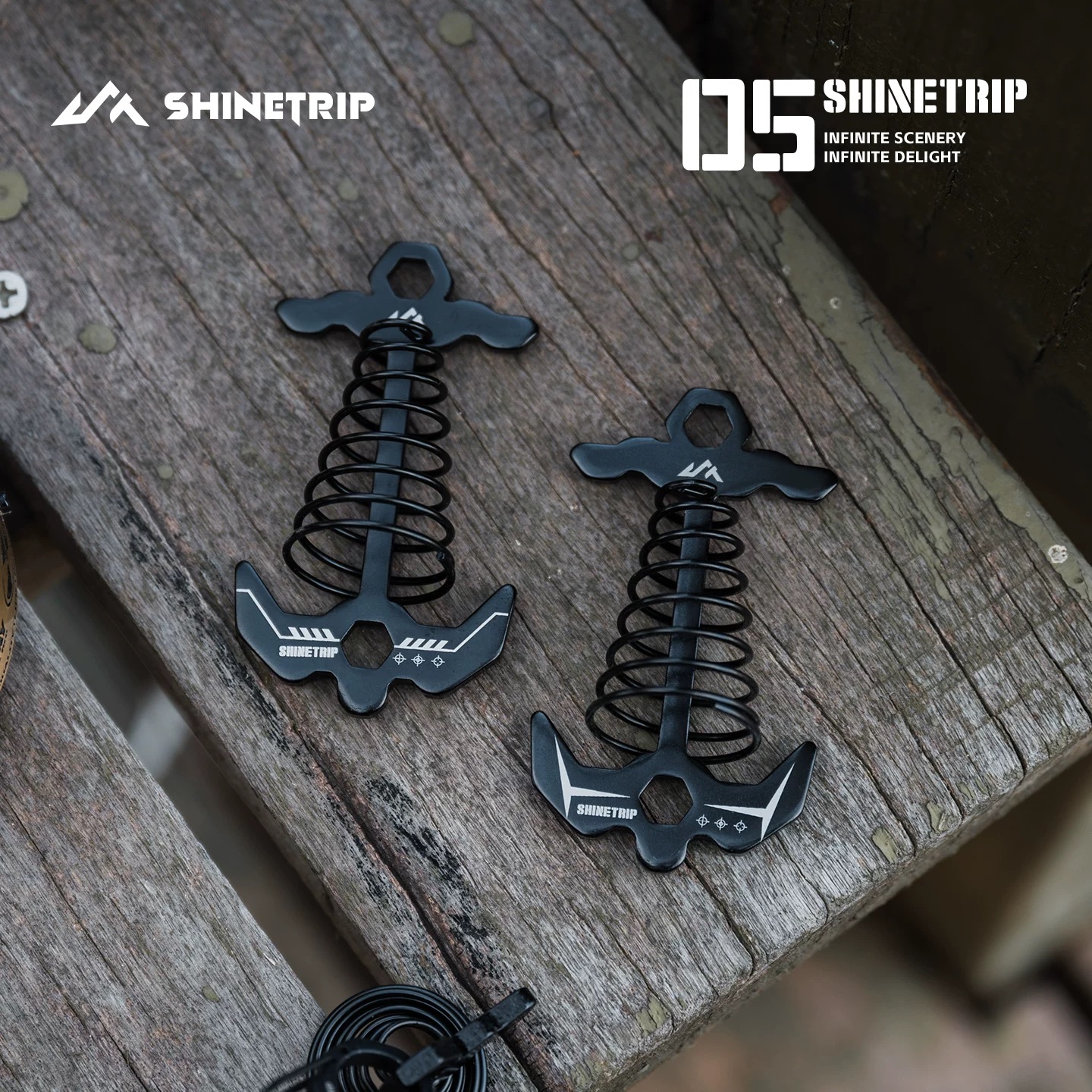 Shinetrip A572 Outdoor Fishbone Tent Peg – Multi-Function Windproof Ground Stake for Tent/Tarp