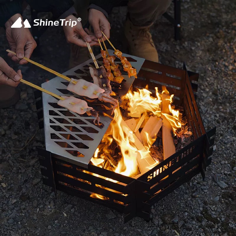 ShineTrip A483 Foldable Outdoor Fire Pit / Wood & Charcoal Stove