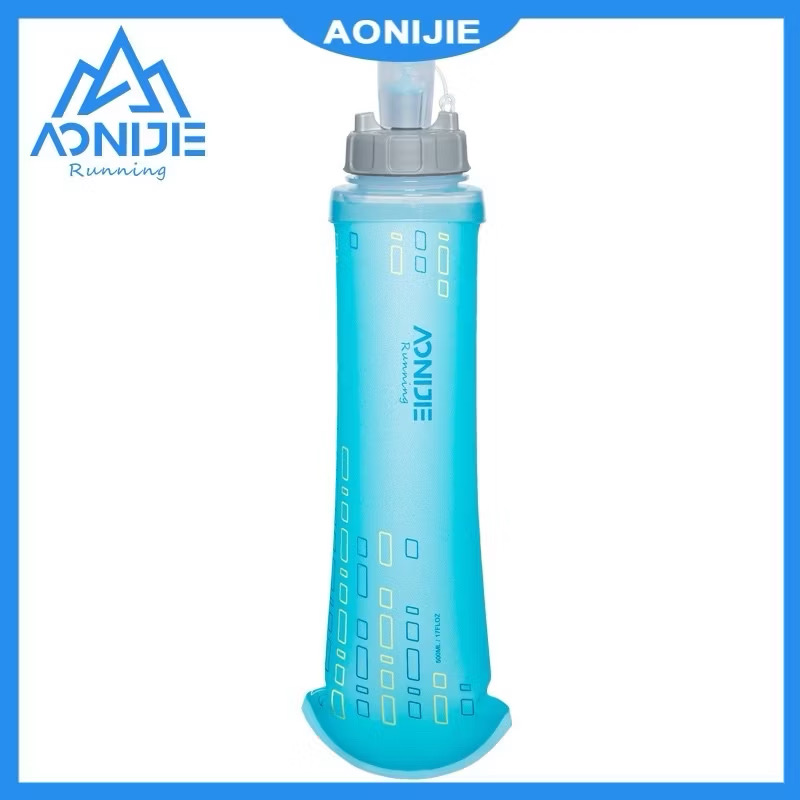 AONIJIE 500ML Soft Flask BPA Free Running Water Bottle for Hydration Backpack SD24