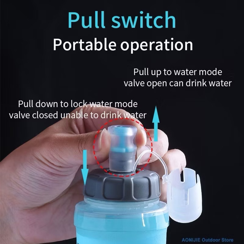 AONIJIE 500ML Soft Flask BPA Free Running Water Bottle for Hydration Backpack SD24