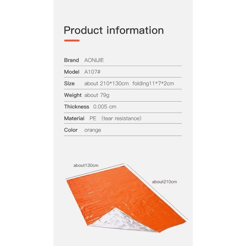 AONIJIE A107 Emergency Blanket Lightweight Essential Multifunction Survival Equipment Insulation First Keep Warm