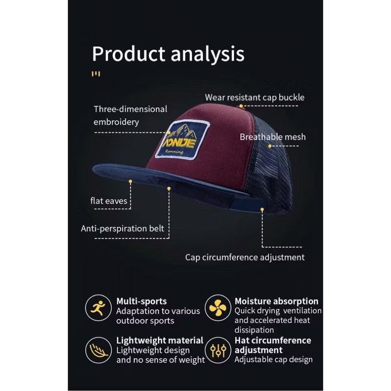 AONIJIE Baseball Sports Sun Visor Cap E4605