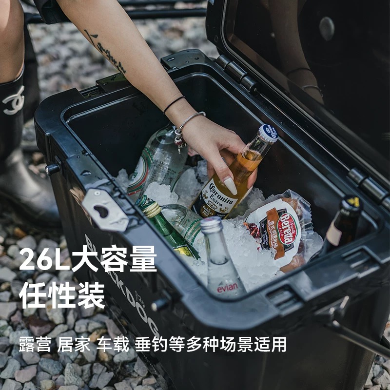 Blackdog Portable Cooler Box Ice Box 26L Camping Outdoor Picnic Insulated Food Trolley Storage Box Freezer