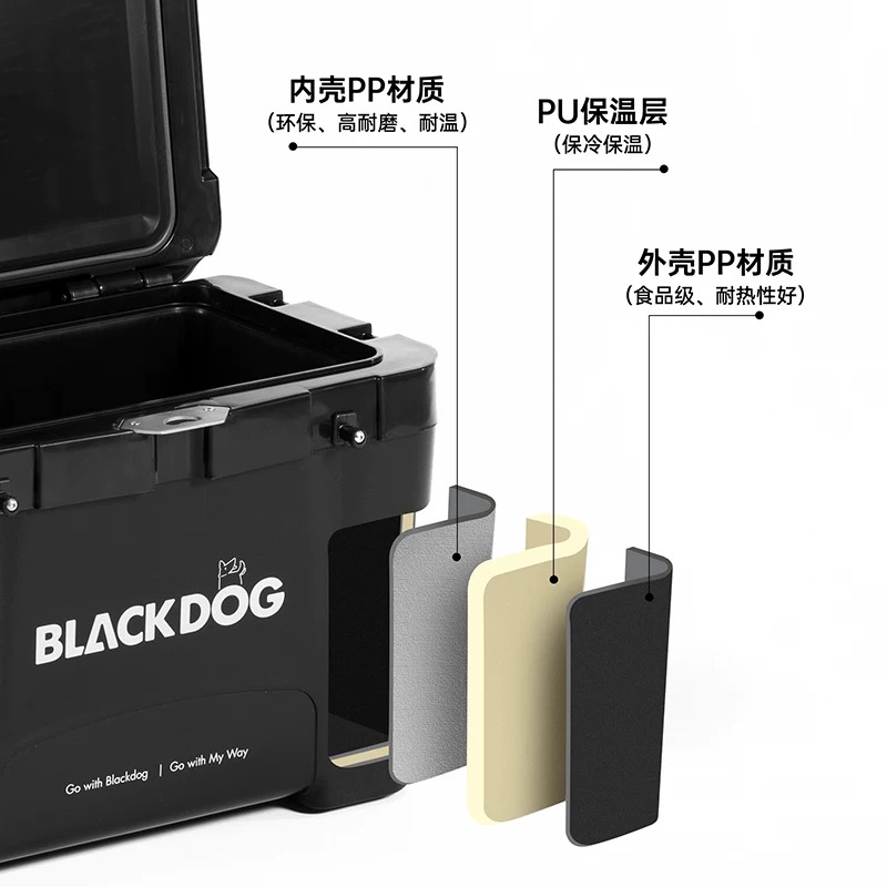 Blackdog Portable Cooler Box Ice Box 26L Camping Outdoor Picnic Insulated Food Trolley Storage Box Freezer