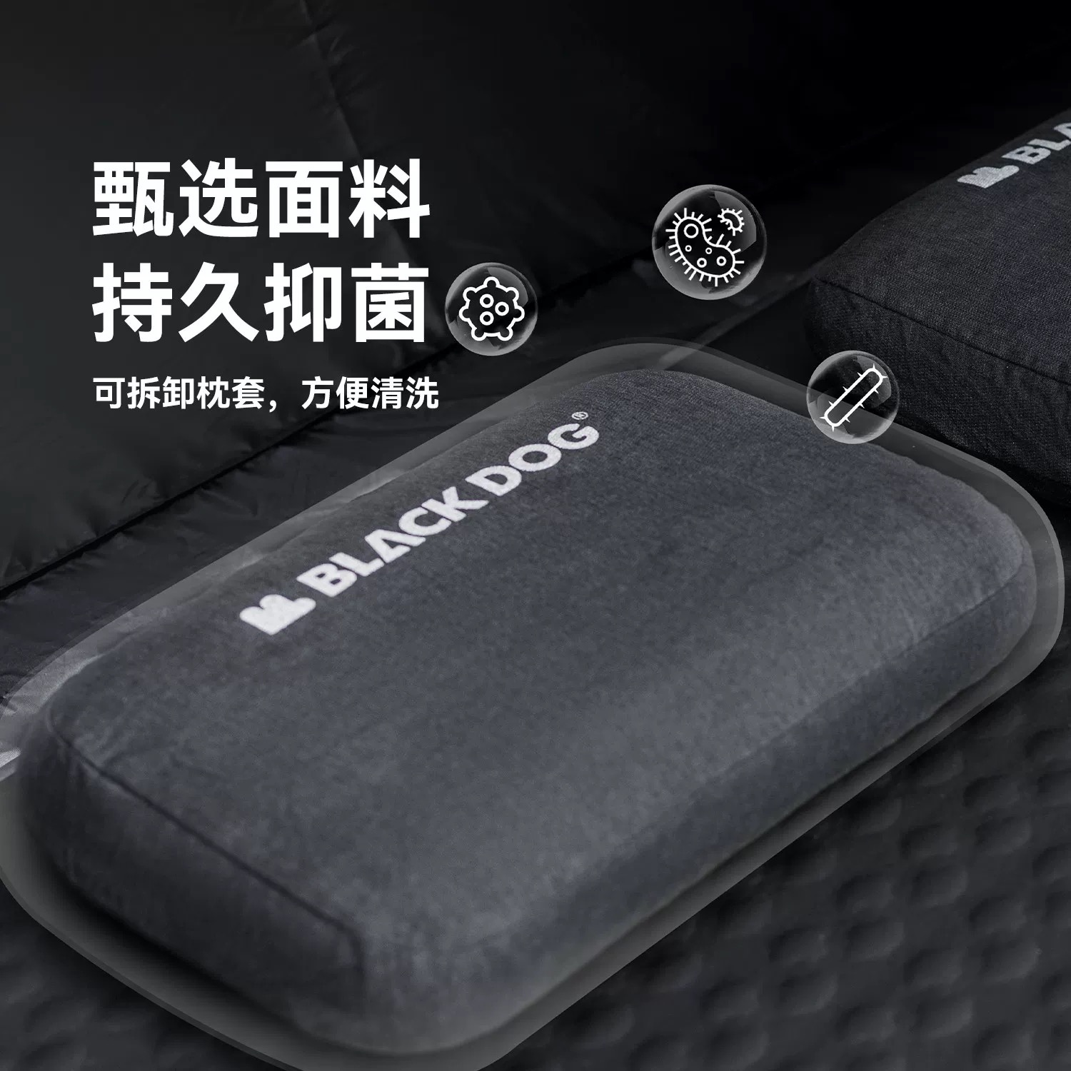 Blackdog Memory Foam Pillow Automatic Inflatable Outdoor Camping Sponge Travel