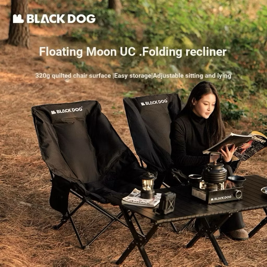 Blackdog-CBD2450JJ046 Fuyue UC Thick Foldable Moon Chair, Outdoor Camping Recliner