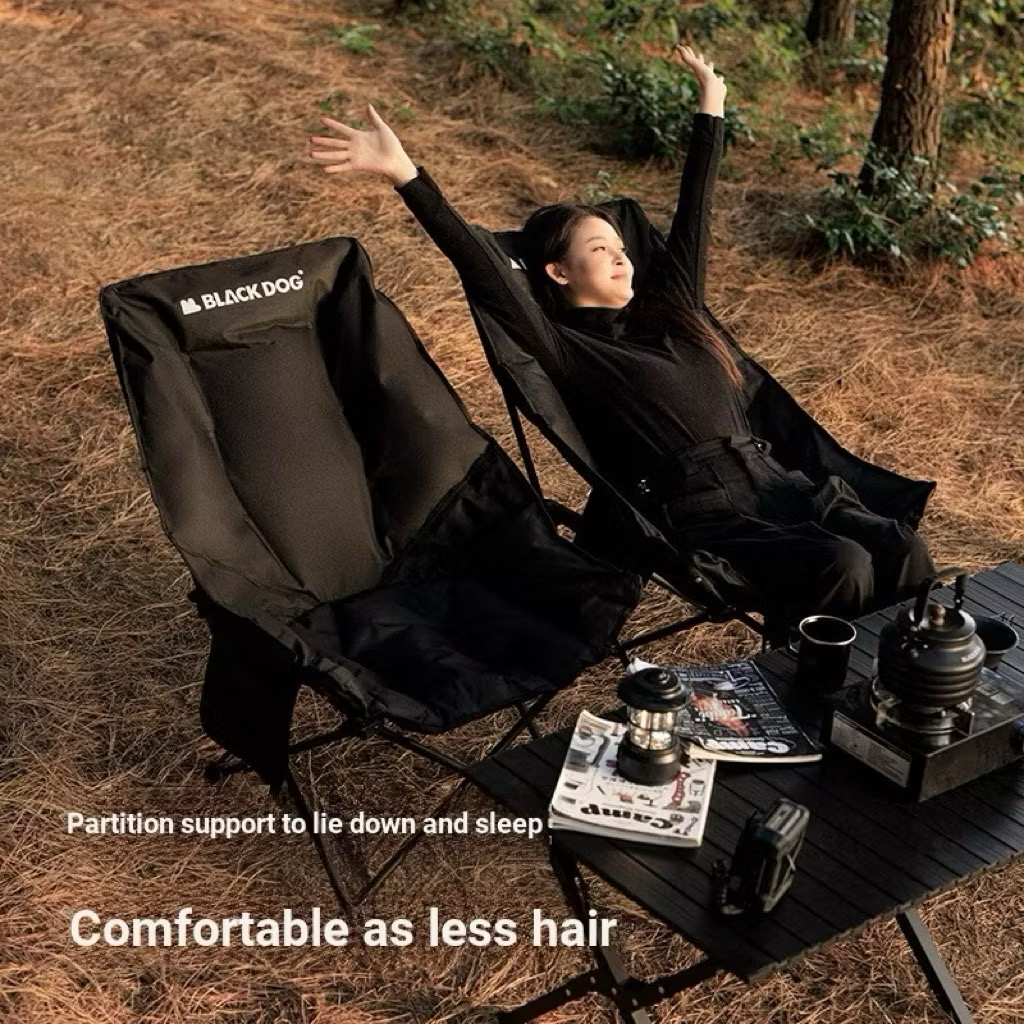 Blackdog-CBD2450JJ046 Fuyue UC Thick Foldable Moon Chair, Outdoor Camping Recliner