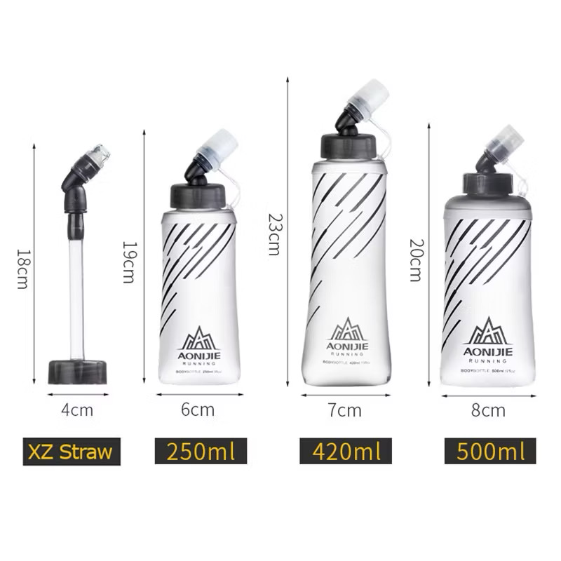 AONIJIE TPU Soft Flash SD21/SD23 Collapsible Running Flasks for Hydration Pack Backpack 250ml 420ml 500ml SD21