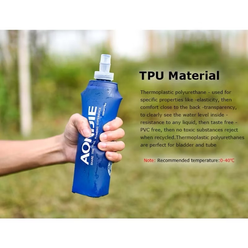 AONIJIE TPU Soft Flask Running Collapsible Water Bottles Flask for Hydration Pack - Ideal for Running Hiking SD09 SD10