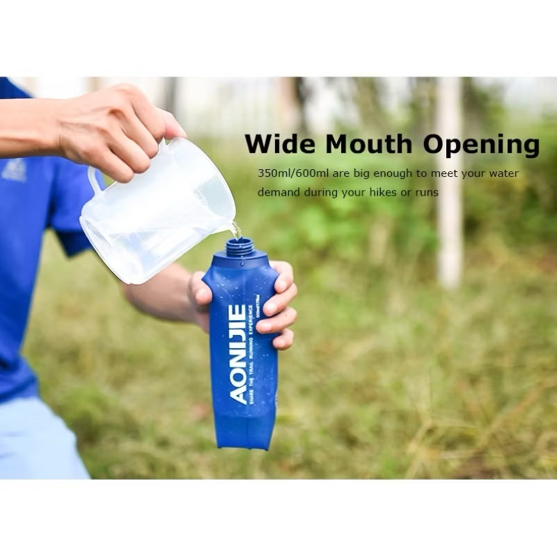 AONIJIE TPU Soft Flask Running Collapsible Water Bottles Flask for Hydration Pack - Ideal for Running Hiking SD09 SD10