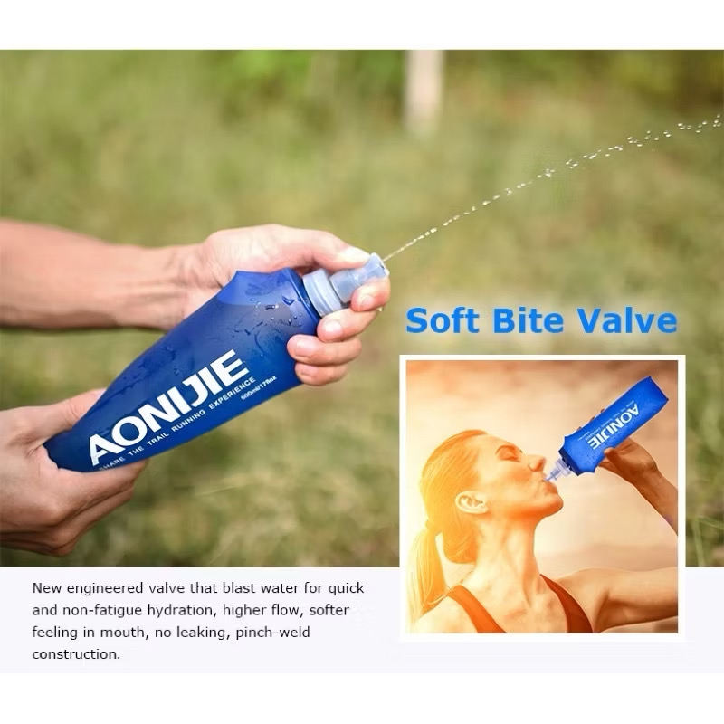 AONIJIE TPU Soft Flask Running Collapsible Water Bottles Flask for Hydration Pack - Ideal for Running Hiking SD09 SD10