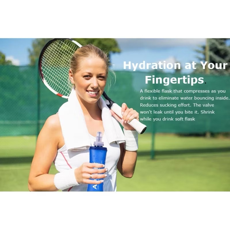 AONIJIE TPU Soft Flask Running Collapsible Water Bottles Flask for Hydration Pack - Ideal for Running Hiking SD09 SD10