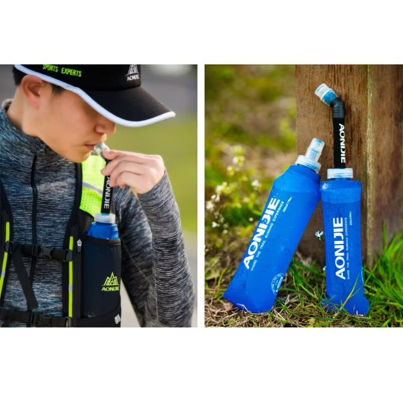 AONIJIE TPU Soft Flask Running Collapsible Water Bottles Flask for Hydration Pack - Ideal for Running Hiking SD09 SD10