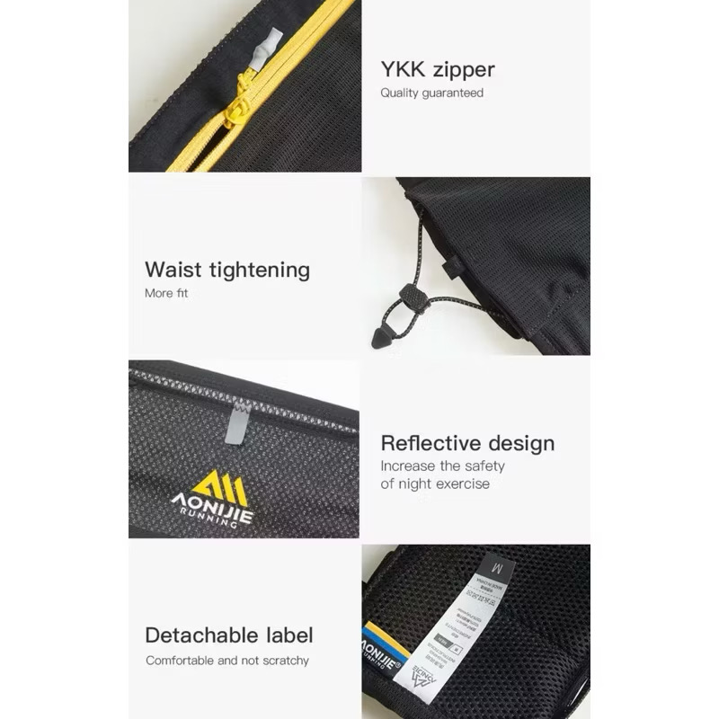 AONIJIE W8122 Quick Release Zipper Running Belt Hydration Waist Pack
