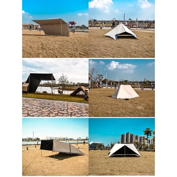 ARICXI 19 hanging point multi-functional vinyl canopy anti-ultraviolet sunscreen rainproof outdoor camping awning
