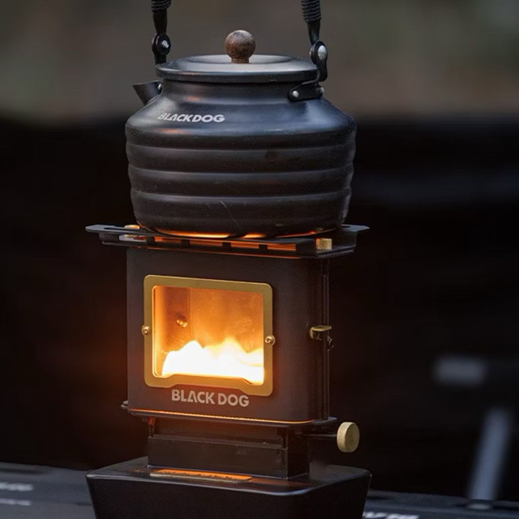 BLACKDOG  Fireplace Mini Desktop Ornamental Heater Outdoor Retro Tea-Brewing Stove Kerosene Lamp
