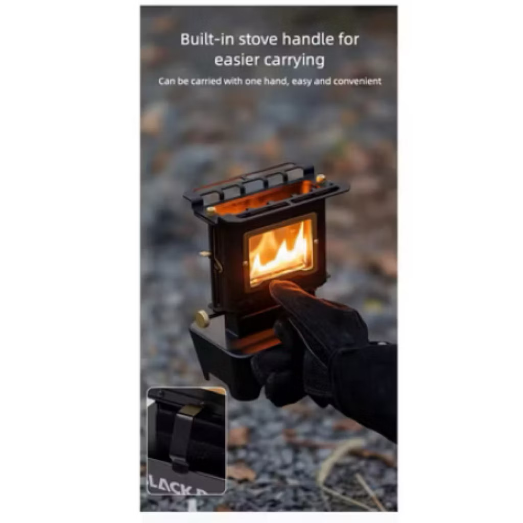 BLACKDOG  Fireplace Mini Desktop Ornamental Heater Outdoor Retro Tea-Brewing Stove Kerosene Lamp