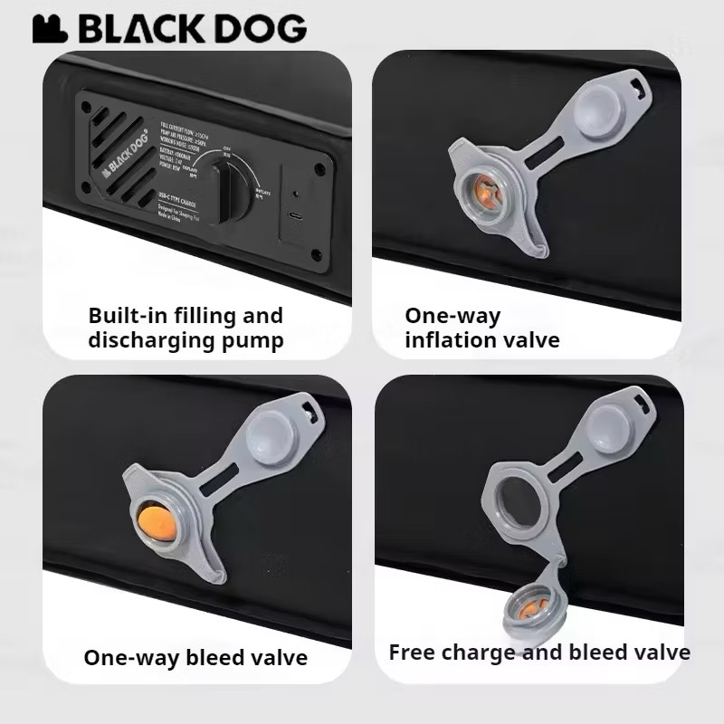 Blackdog 2 Person TPU Air Mattress Built-in Pump Outdoor Automatic Inflatable Sleeping Bed