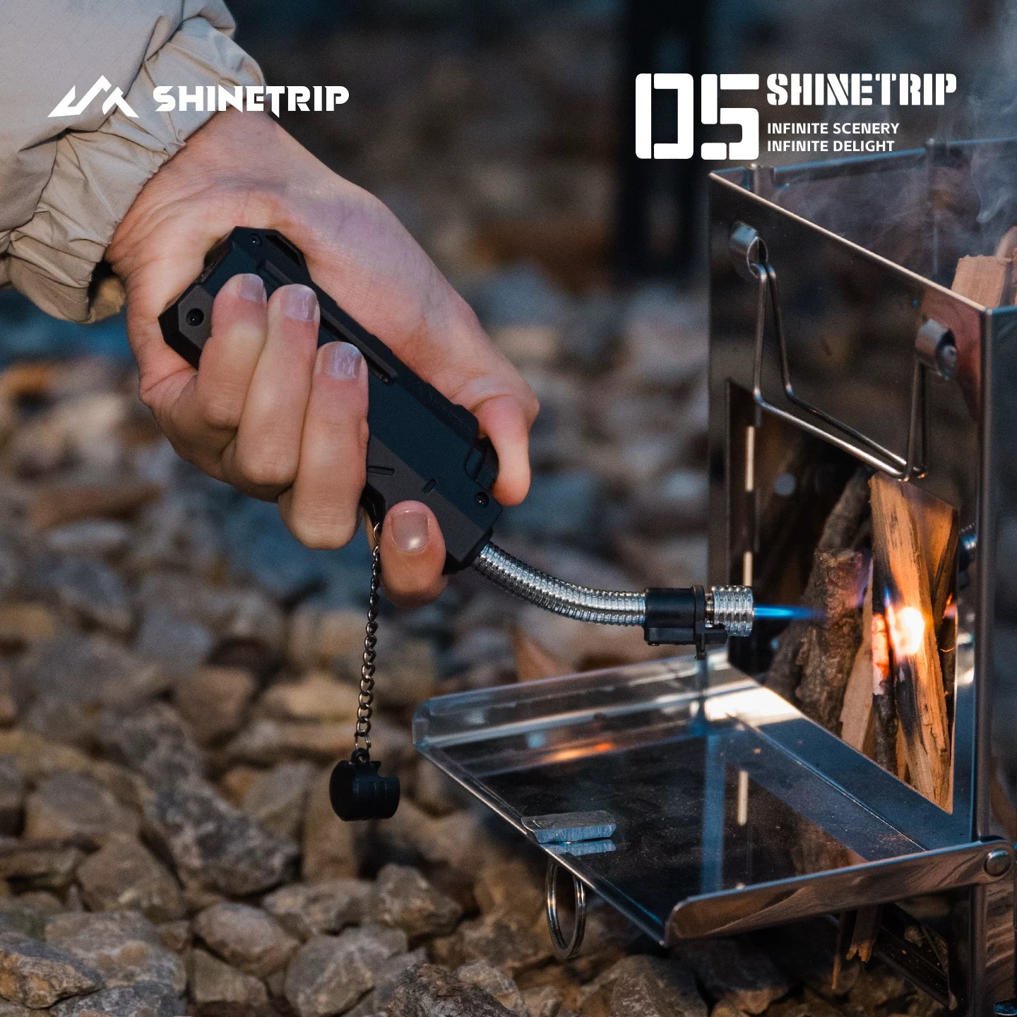 ShineTrip A570 Outdoor Camping Fire Starter Lighter Windproof Igniter BBQ Charcoal Gas Stove Ignition Tool