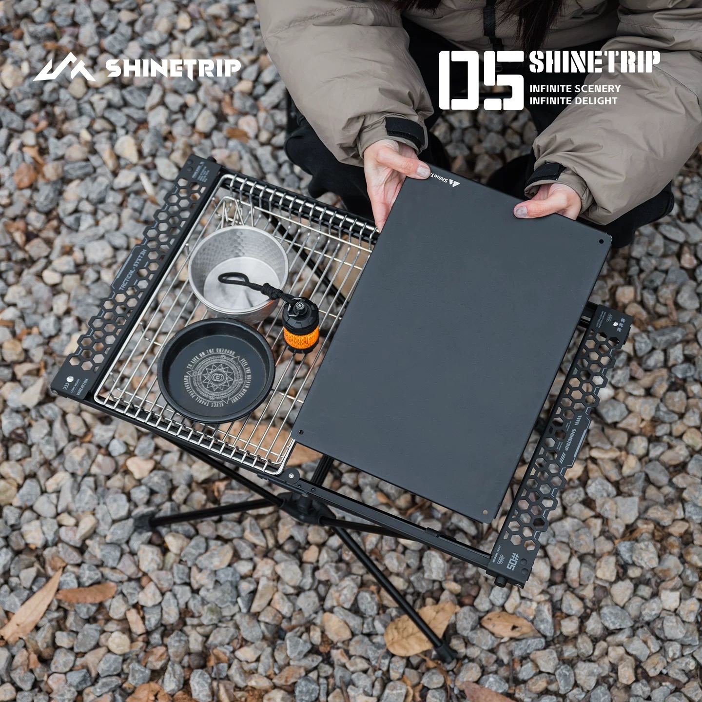 ShineTrip A569/A406 Ultralight Foldable Camping Table Board IGT Unit Quick Open Portable Picnic Tabletop