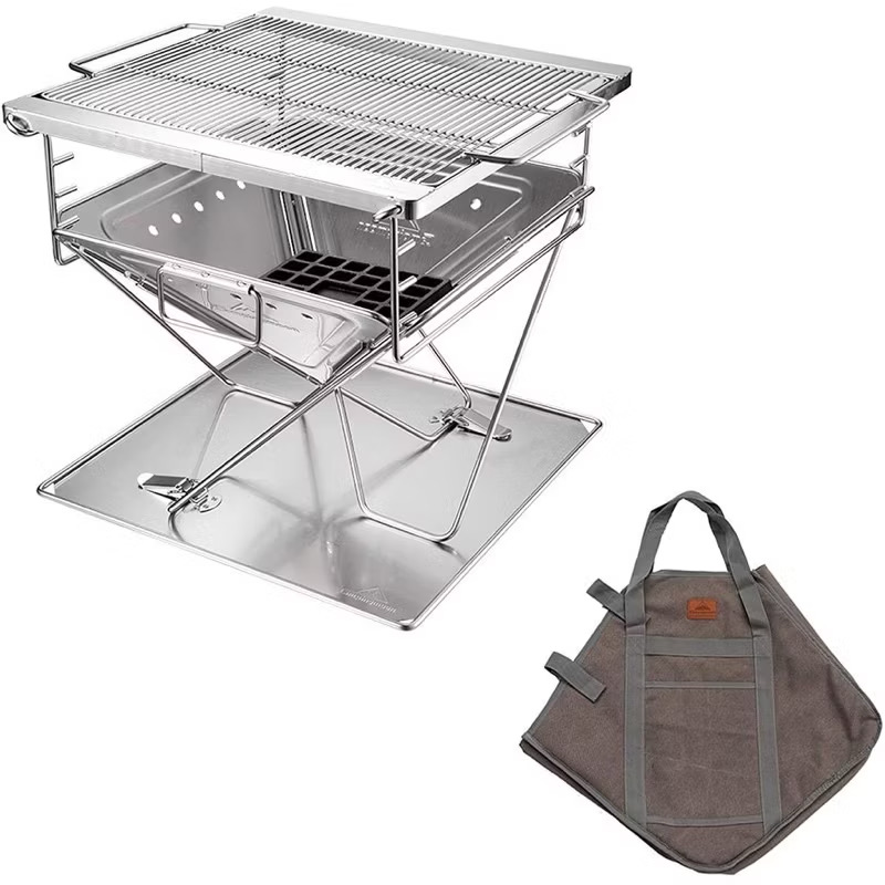 Campingmoon MT-035 Stove BBQ Stove Portable Camping Stove Burning Grill and Fire Pit
