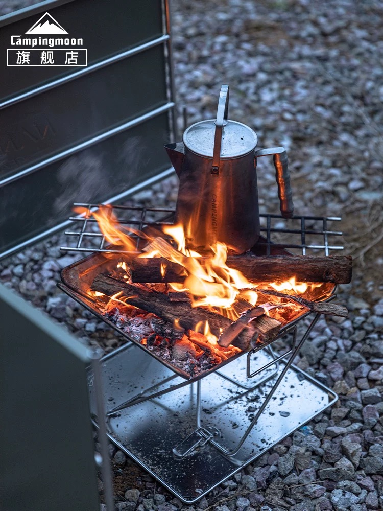 Campingmoon MT-035 Stove BBQ Stove Portable Camping Stove Burning Grill and Fire Pit