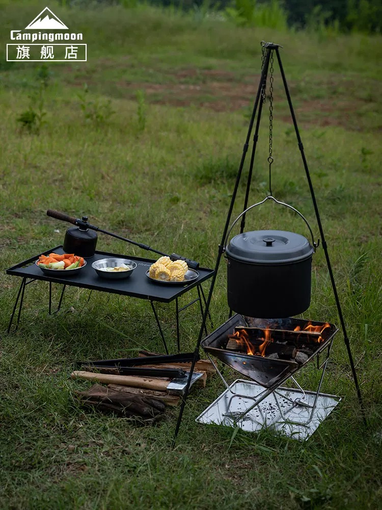 Campingmoon MT-035 Stove BBQ Stove Portable Camping Stove Burning Grill and Fire Pit